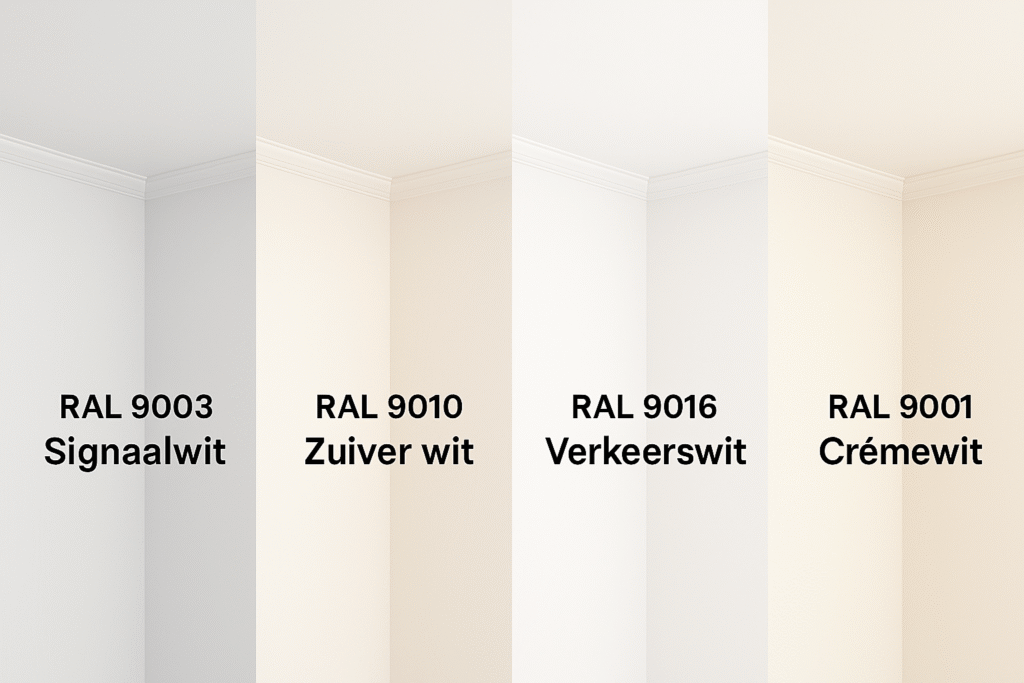 RAL 9016, RAL 9010, RAL 9003, RAL 9001